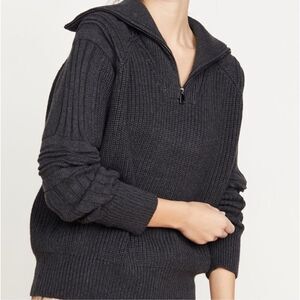 525 America Charcoal Half-Zip Sweater